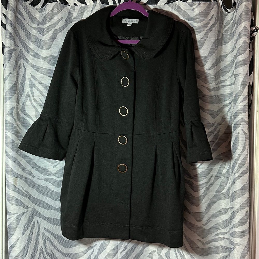 Keren Hart Lined Jacket Black Coat Size XL